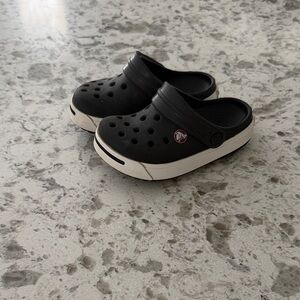 CROCS Kids Black and White Clogs